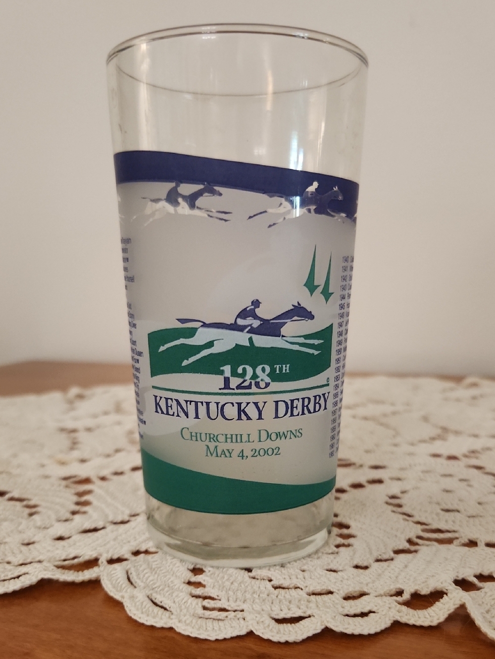 Kentucky Derby Glass - 2002
